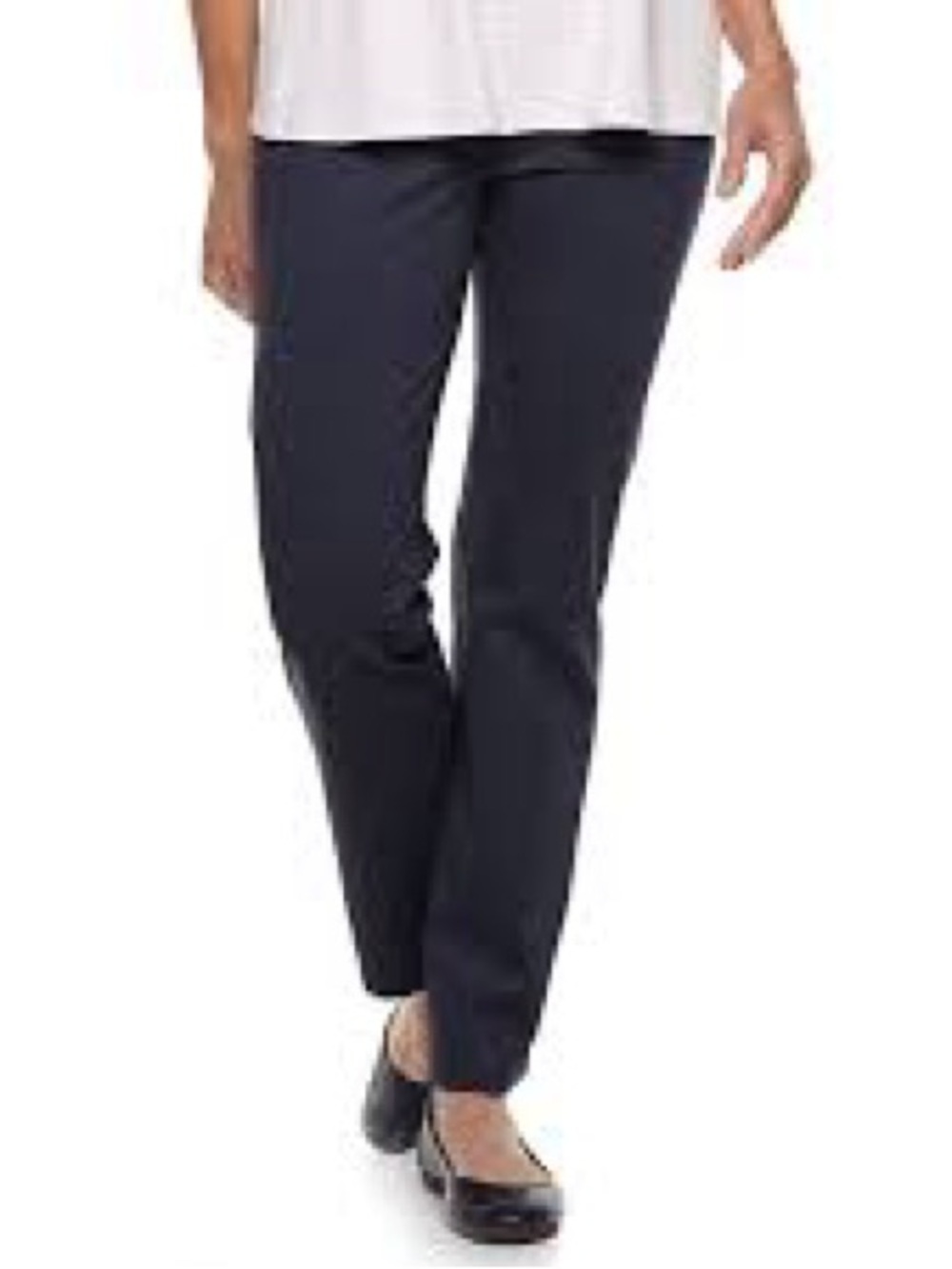 Dana Buchman Black Patterned Ankle Pants